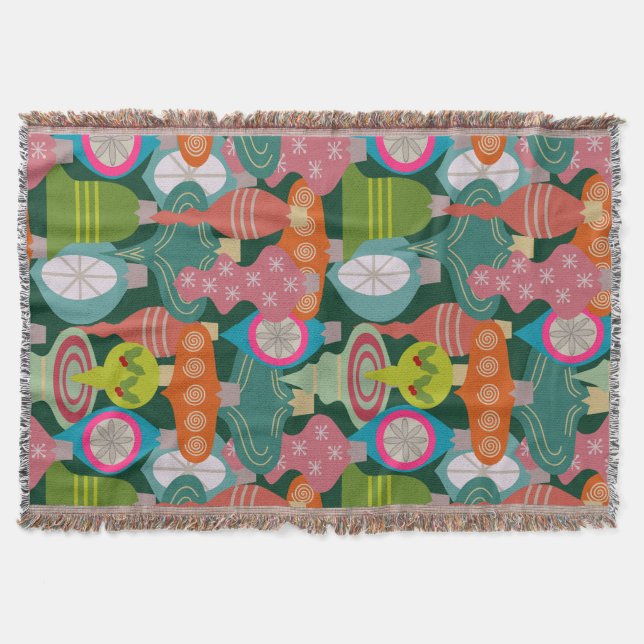Ornament Jumble Throw Blanket Decke (Vorderseite)