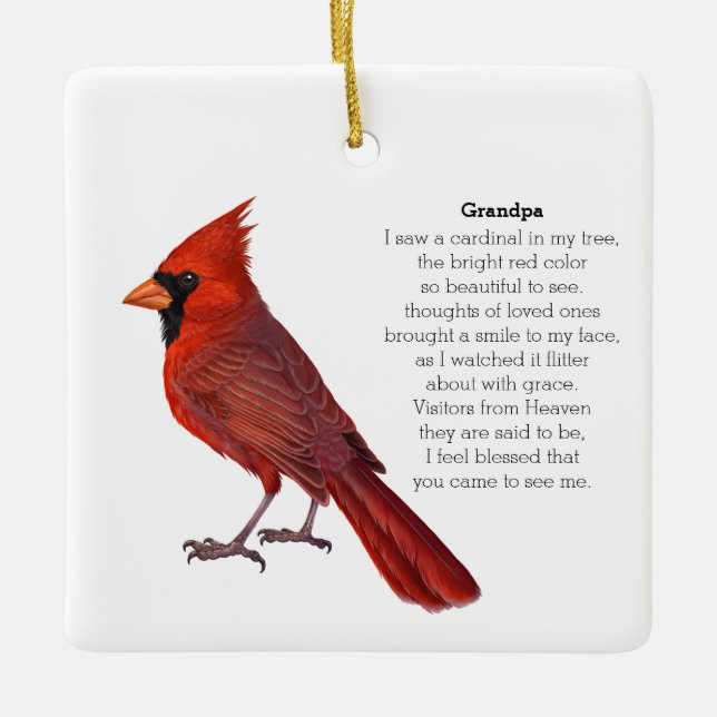 Ornament-Kardinal Personalisiert Keramikornament (Vorderseite)