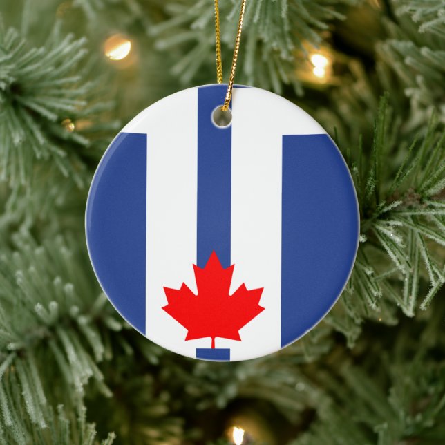 Ornament mit der Flagge Torontos, Kanada (Baum)