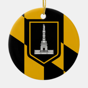 Ornament mit der Flagge von Baltimore, Maryland, U