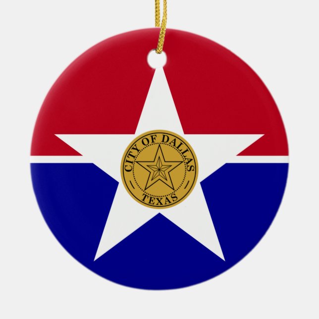 Ornament mit der Flagge von Dallas, USA (Vorne)