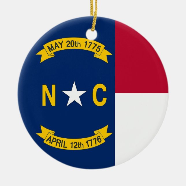 Ornament mit der Flagge von North Carolina (Vorne)