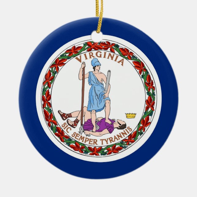 Ornament mit der Flagge von Virginia (Vorne)