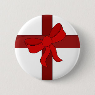 Ornament mit einem roten Bow Button