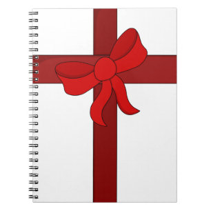 Ornament mit einem roten Bow Notizblock