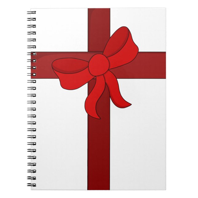 Ornament mit einem roten Bow Notizblock (Vorderseite)