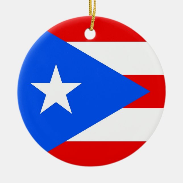 Ornament mit Fahne Puerto Rico (Vorne)