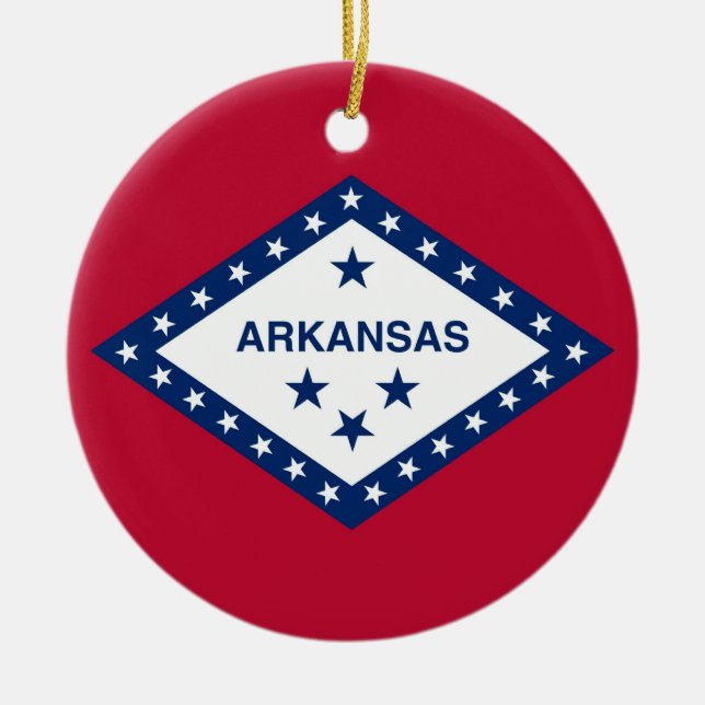 Ornament mit Fahne von Arkansas (Vorne)