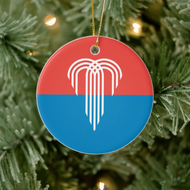 Ornament mit Fahne von Kansas City, Missouri (Baum)