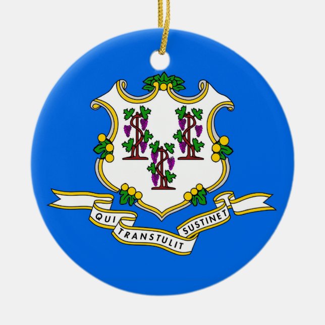 Ornament mit Flagge von Connecticut (Vorne)