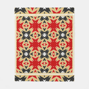 Ornament mit geometrischem Farbmuster, Silk Ne Fleecedecke