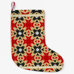 Ornament mit geometrischem Farbmuster, Silk Ne Kleiner Weihnachtsstrumpf