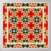 Ornament mit geometrischem Farbmuster, Silk Ne