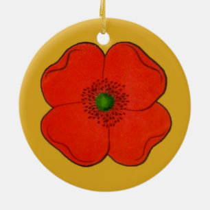 Ornament mit Mohn-Blume