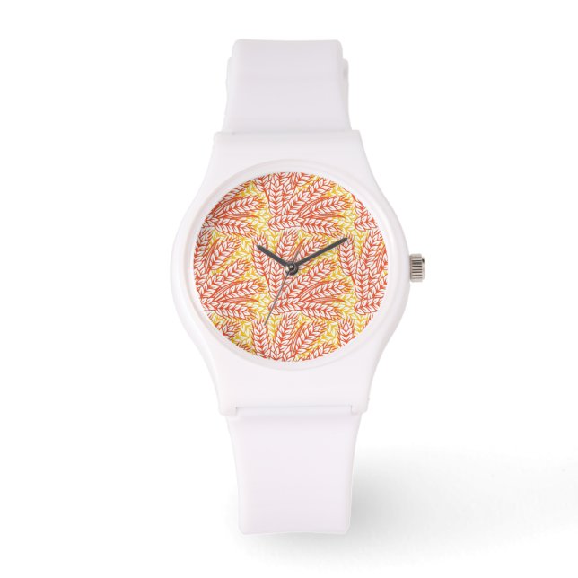 Ornament mit Weizenohren Armbanduhr (Vorderseite)