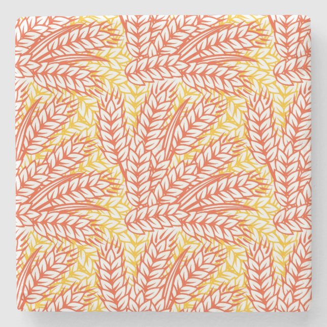 Ornament mit Weizenohren Steinuntersetzer (Vorderseite)