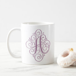 Ornament Monogram Swash Personalisiert Kaffeetasse
