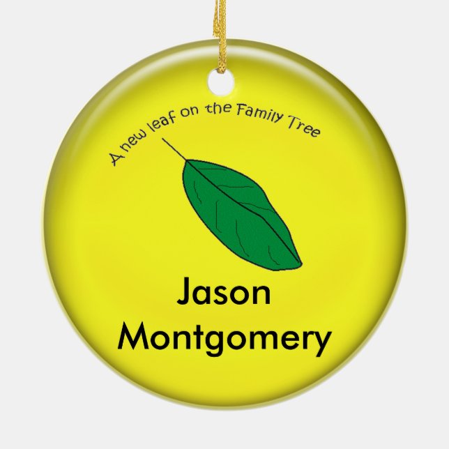 Ornament - Neues Leaf auf Familienbaum. (Hinten)