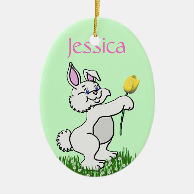 Ornament - Ostern - Bunny & Tulip (R/F) (Vorne)