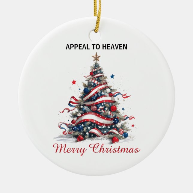 Ornament -Patriotic Xmas Tree ATH1 with origin ed  (Vorne)
