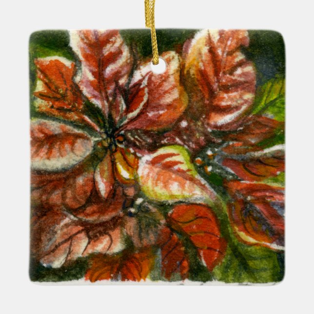 Ornament "Poinsettias" (Vorderseite)