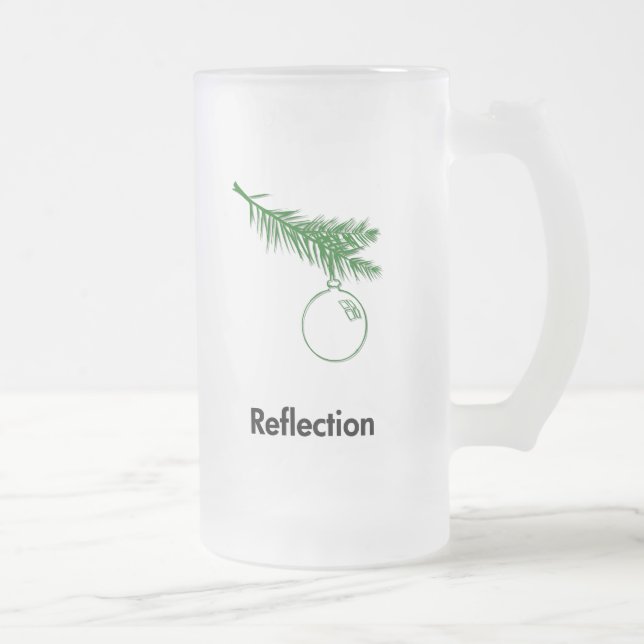 Ornament-Reflektion Mattglas Bierglas (Rechts)