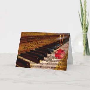 Ornament rustikale Collage Piano Lehrer Karten