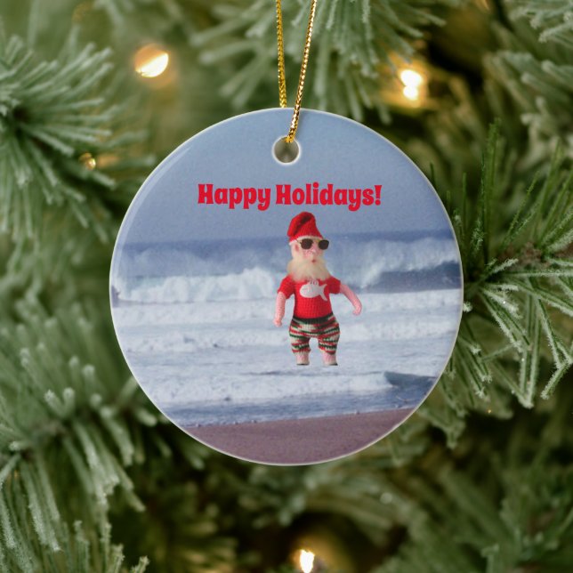 Ornament - Santa im Surf (Baum)