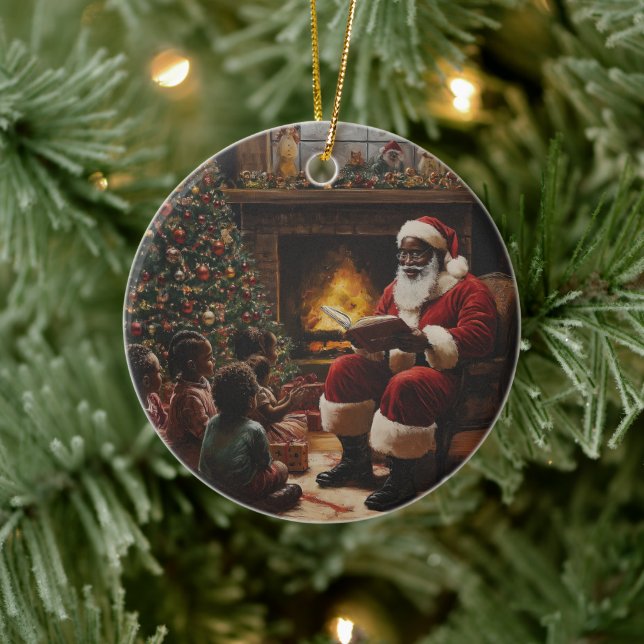 Ornament  Santa Reading to Children (Baum)