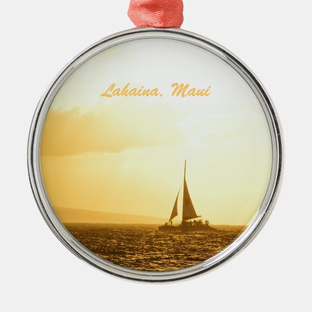 Ornament: Sonnenuntergang Erinnerungen (Premium Ro Silbernes Ornament (Vorne)