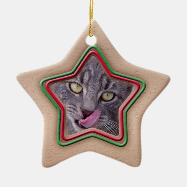 Ornament, Stern, Cookie, Foto Keramik Ornament (Vorne)