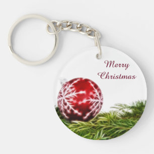 Ornament und Fraktal - Frohe Weihnachten Schlüsselanhänger