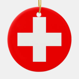 Ornament unter der Flagge der Schweiz