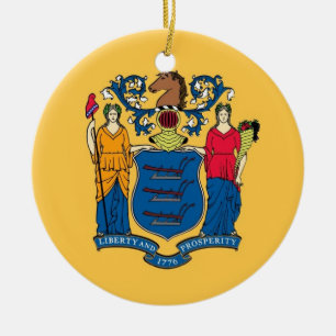 Ornament unter der Flagge von New Jersey