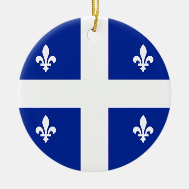 Ornament unter der Flagge von Quebec, Kanada (Vorne)
