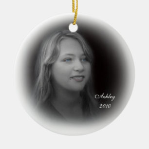 Ornament verblassen Portrait mit Weihnachtskranz z