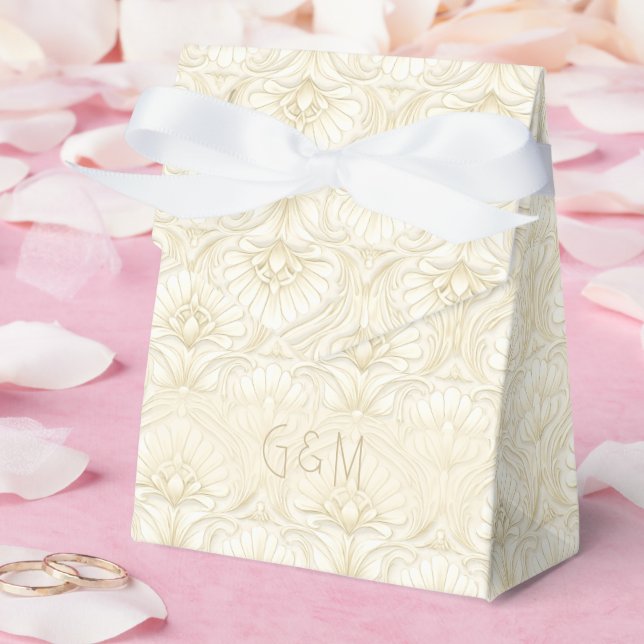 Ornamental Art Deco – Ivory | Custom Wedding Luxe Geschenkschachtel (Hochzeit)