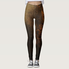 🖤 Ornamental Dark Gold Pattern - Luxurious & Intr Leggings