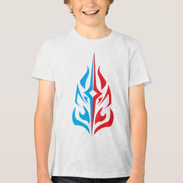 Ornamental Floral Design Tri-Blend Shirt (Vorderseite)