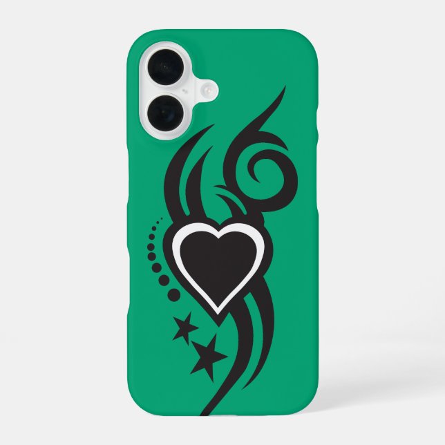 Ornamental Floral Heart Tattoo  iPhone 16 Hülle (Rückseite)