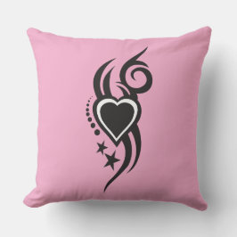 Ornamental Floral Heart Tattoo  Kissen