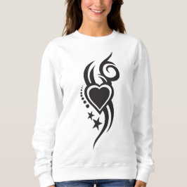 Ornamental Floral Heart Tattoo  Sweatshirt