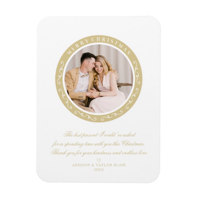 Ornamental Minimalistisch Classic Weihnachtsabend  Magnet (Vertikal)