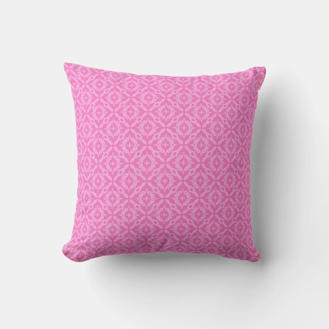 Ornamental Pink Damask Breast Cancer Awareness Kissen (Vorderseite)
