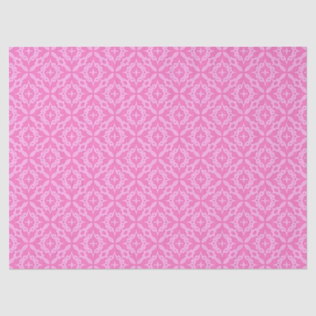 Ornamental Pink Damask Breast Cancer Awareness Seidenpapier (Vorderseite)