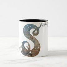 Ornamental Script Letter S Mug