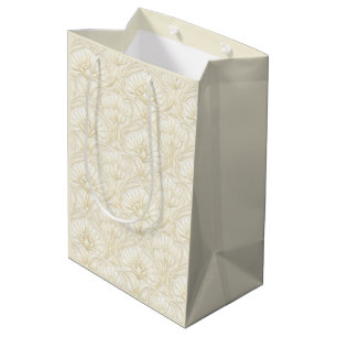 Ornamentale Art Deco – Elfenbein   Jubiläums Luxe Mittlere Geschenktüte