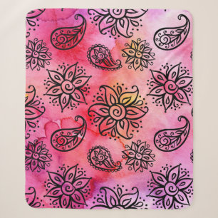 Ornamentale Flora: Ethnische Nahtlose Sherpadecke