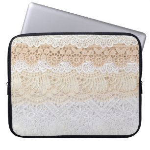 Ornamentale Florale Spitze: Elegante Kollektion Laptopschutzhülle
