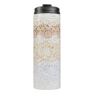 Ornamentale Florale Spitze: Elegante Kollektion Thermosbecher